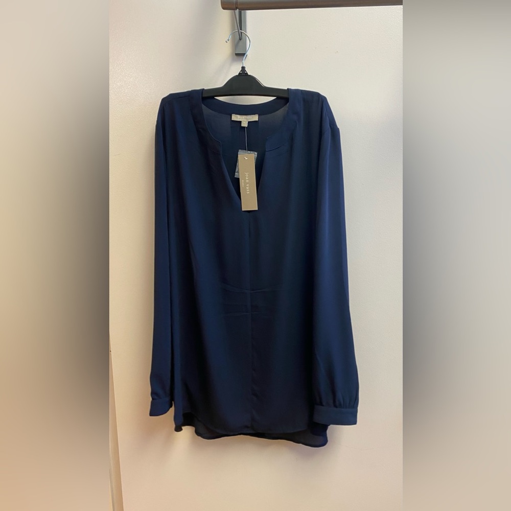 Joan Vass Navy Blue Top